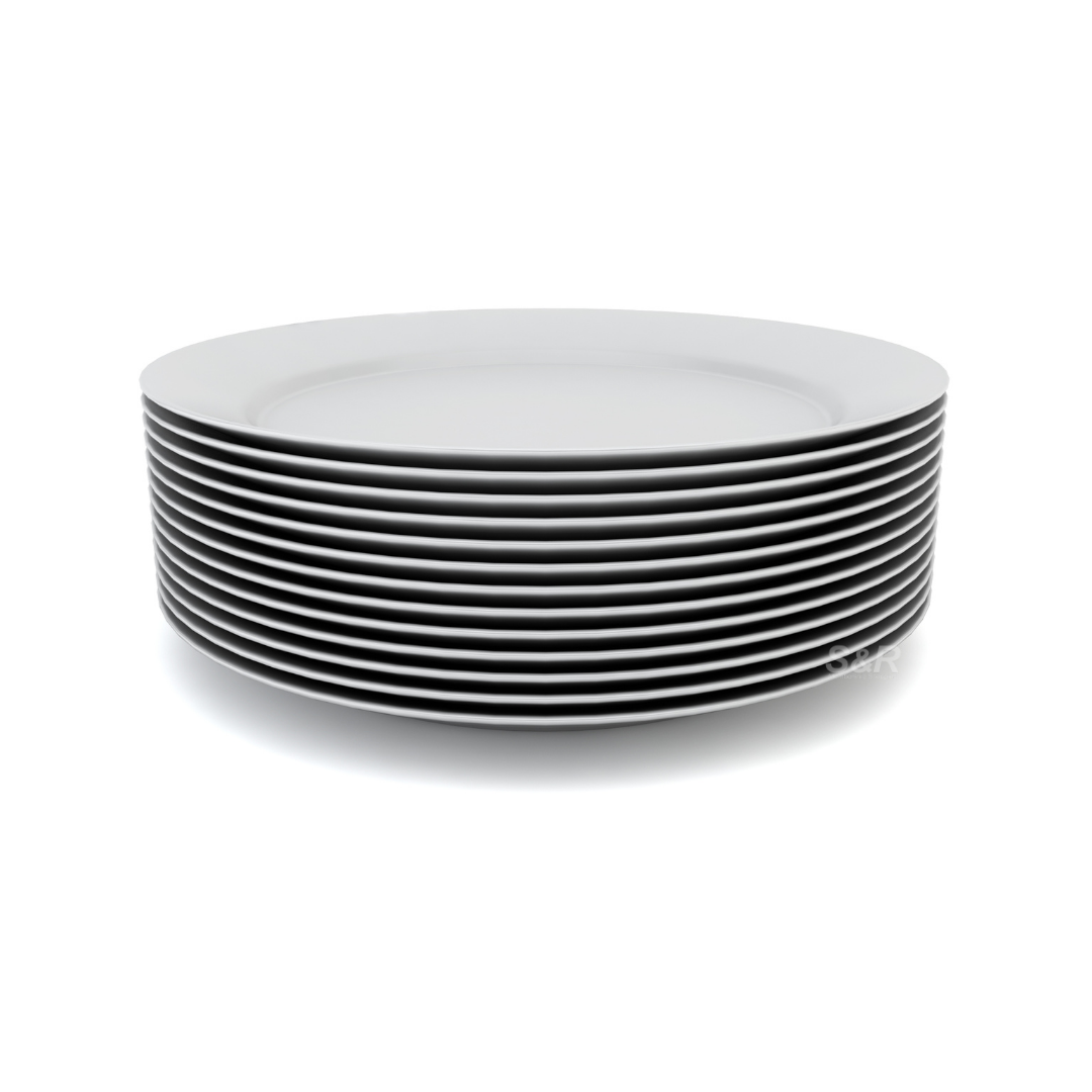 Tablepro 24-piece White Porcelain Dinner Plate Catering Set